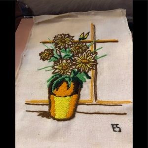 🪴 Potted flowers 🌸 completed embroidery